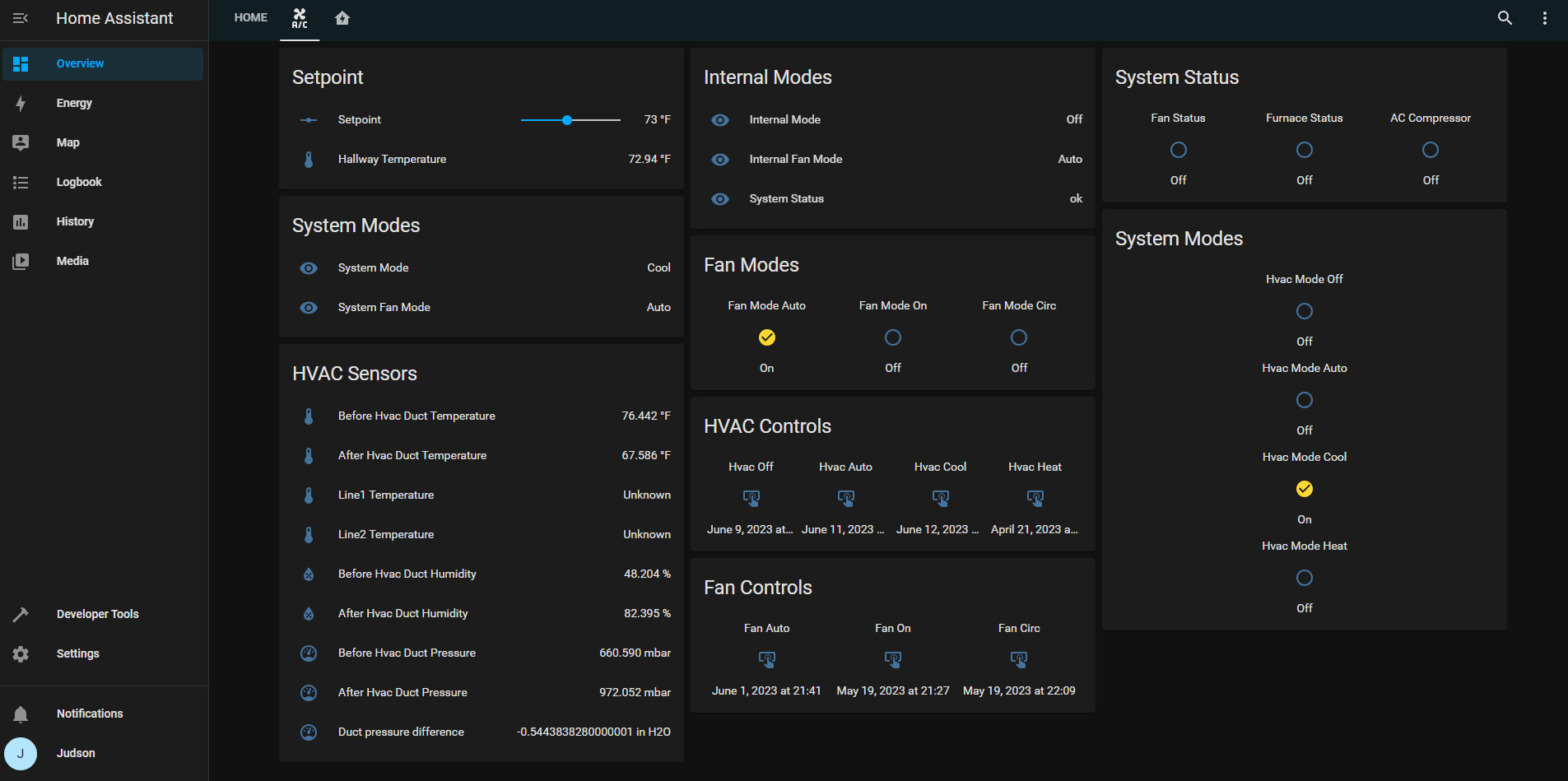 Home Assistant Dashboard